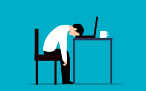 Exhausted man image