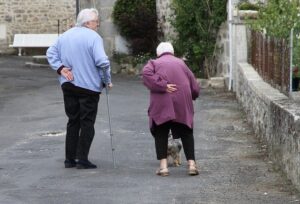 old people walking image
